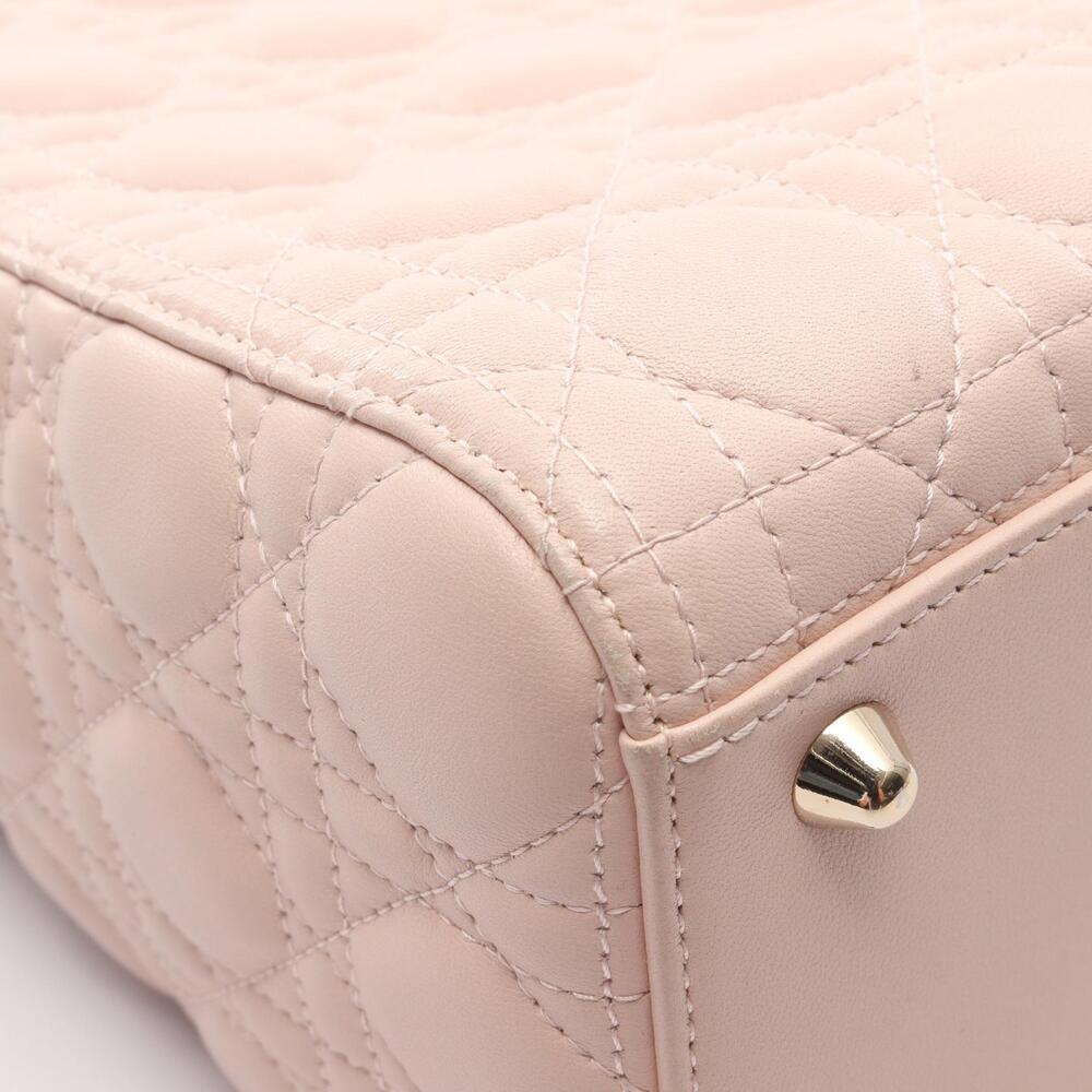 Dior Lady Cannage Handbag Leather Pink - Picture 9 of 14